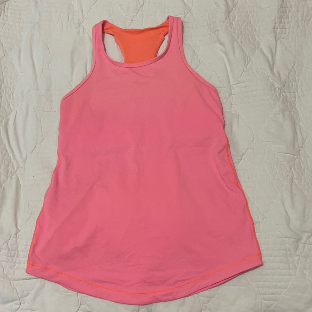 lululemon athletica Pink Tank Top with Orange Accents
